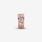 Clip a cuore con pavé rosa - 787020NPM - Simmi Gioiellerie -Clip