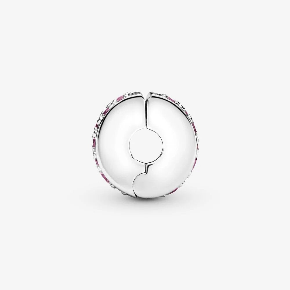 Clip con pavé rosa - 791817PCZ - Simmi Gioiellerie -Clip