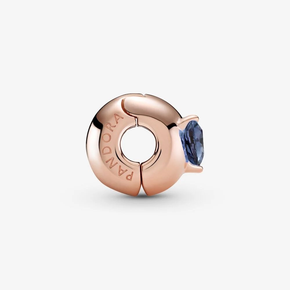 Clip con solitario a cuore blu - 789203C02 - Simmi Gioiellerie -Clip