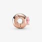 Clip con solitario a cuore rosa - 789203C01 - Simmi Gioiellerie -Charm