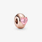 Clip con solitario a cuore rosa - 789203C01 - Simmi Gioiellerie -Charm