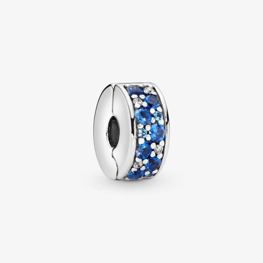 Clip Pandora con pavé blu - 791817NSBMX - Simmi gioiellerie -Clip