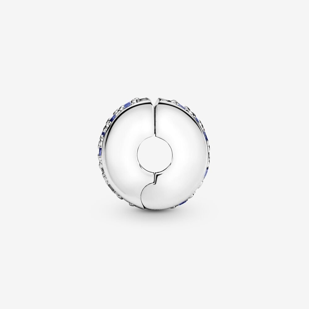 Clip Pandora con pavé blu - 791817NSBMX - Simmi gioiellerie -Clip