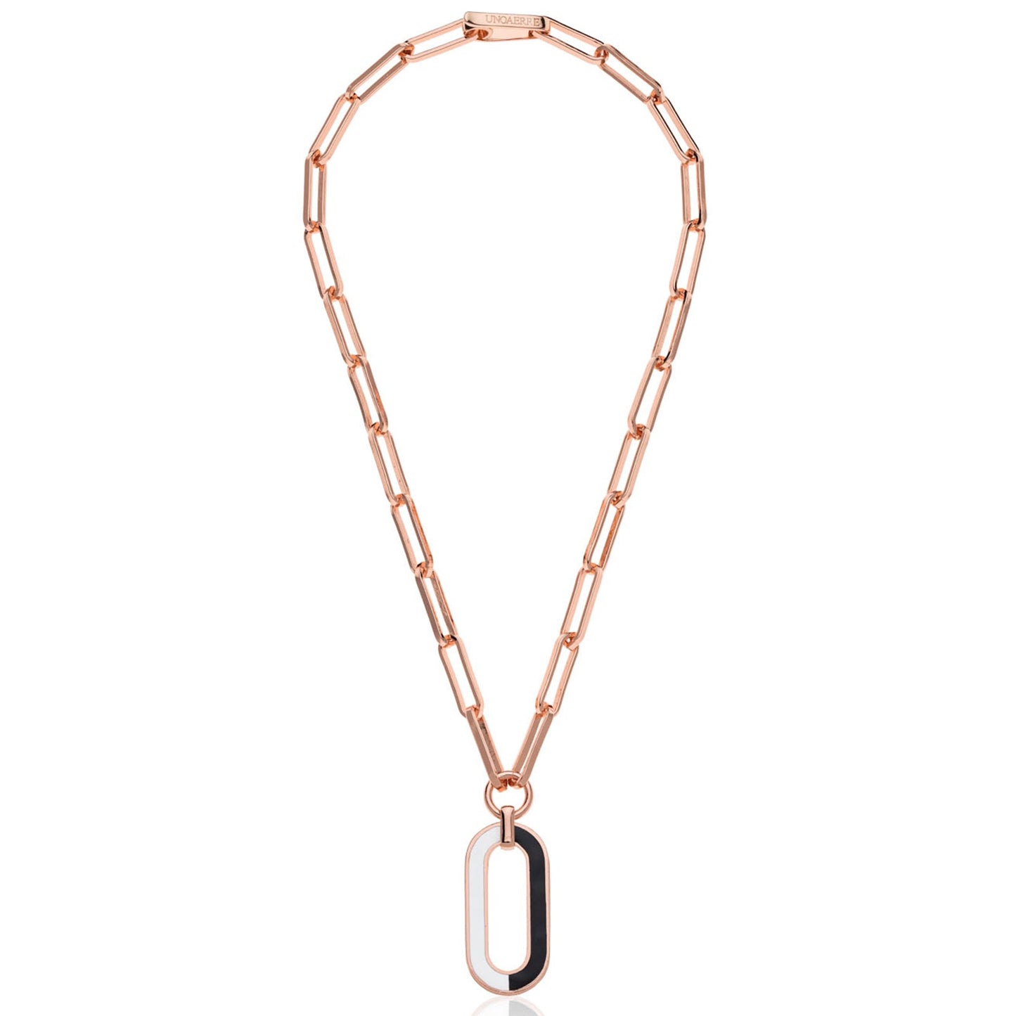 Collana con pendente smaltato bianco e nero - 2089 - Simmi Gioiellerie -Collane