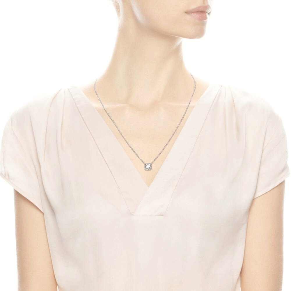 Collana con Punto Luce quadrato scintillante - 396241cz - Simmi Gioiellerie -Collane