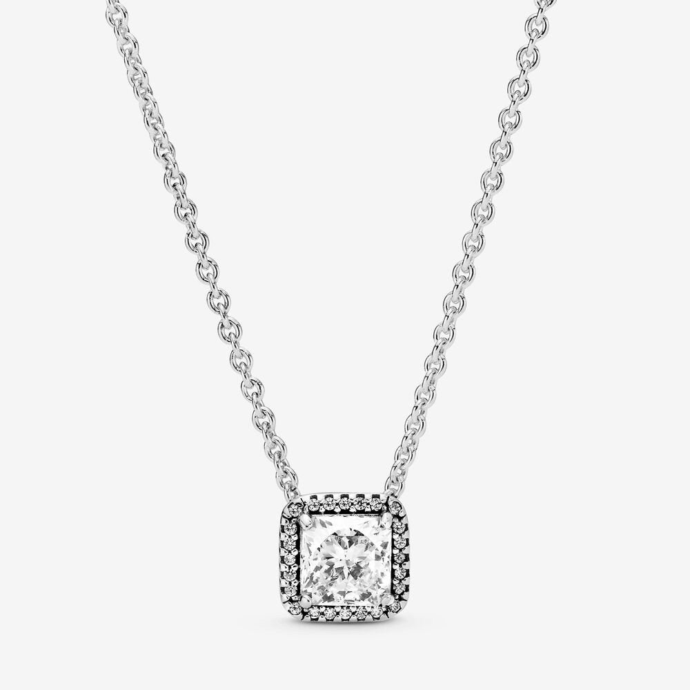 Collana con Punto Luce quadrato scintillante - 396241cz - Simmi Gioiellerie -Collane