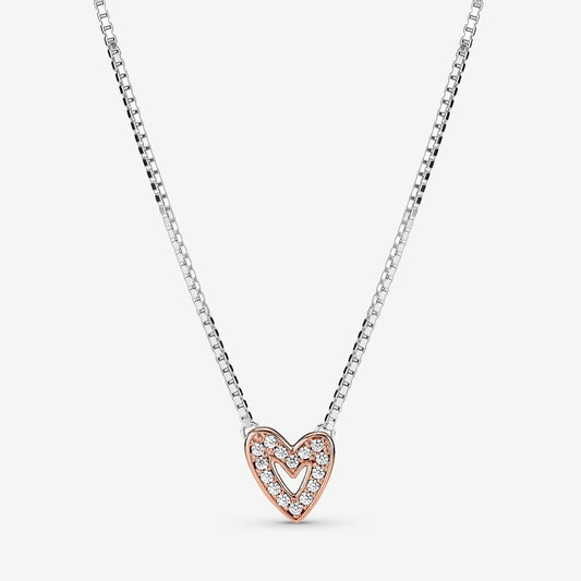 Collana Cuore Asimmetrico - 380089C01 - Simmi Gioiellerie -Collane