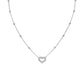 Collana Cuore Godronato Rodio - CLGOCUB3 - Simmi Gioiellerie -Collane