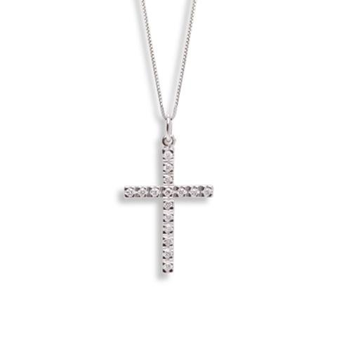 Collana da donna con ciondolo a croce con diamanti - Simmi Gioielli - Simmi Gioiellerie -Collane