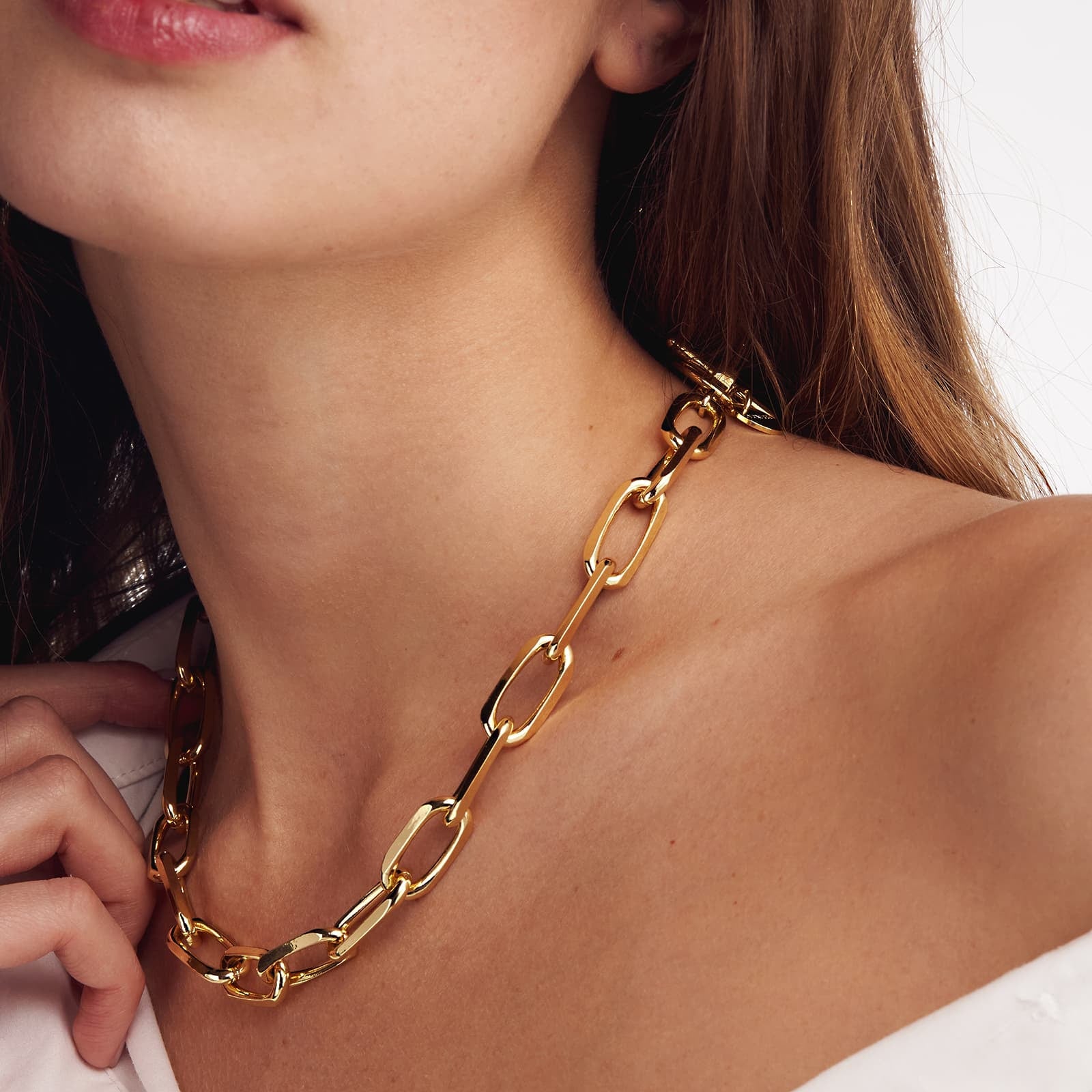 Collana da donna Unoaerre in bronzo dorato catena forzatina - 2023 - Simmi Gioiellerie -Collane