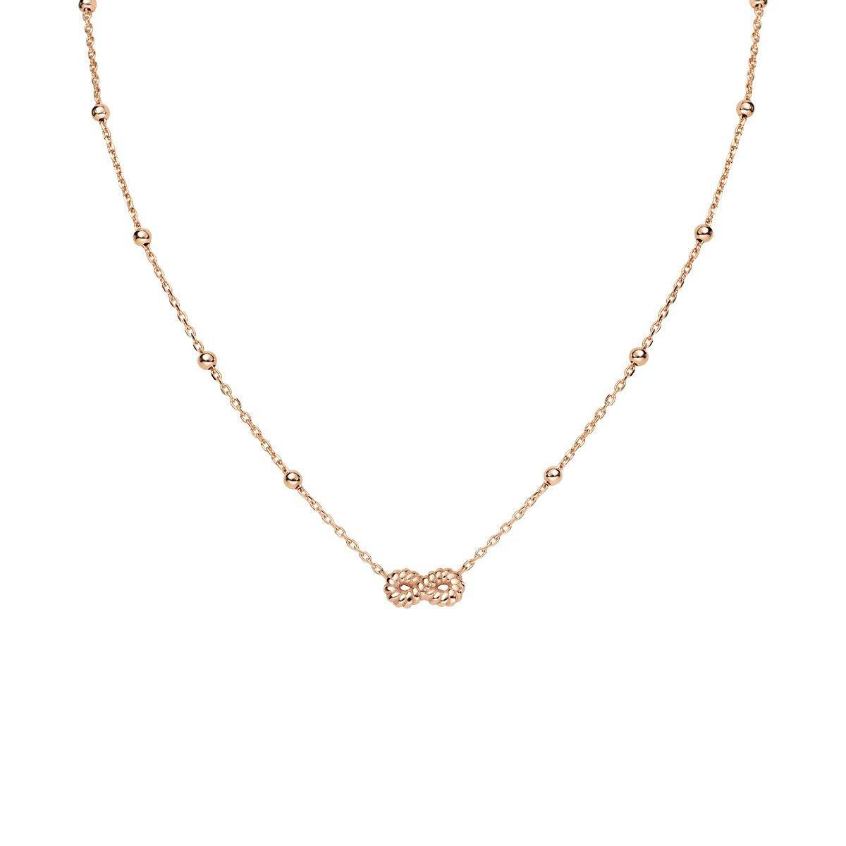 Collana Infinito Godronato Rosè Amen - CLGOINR3 - Simmi gioiellerie -Collane