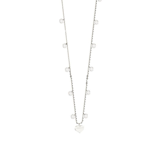 Collana Lucciole in argento 925 con cuore e pietre lunga 85 cm - SLCKBB03 - Simmi Gioiellerie -Collane