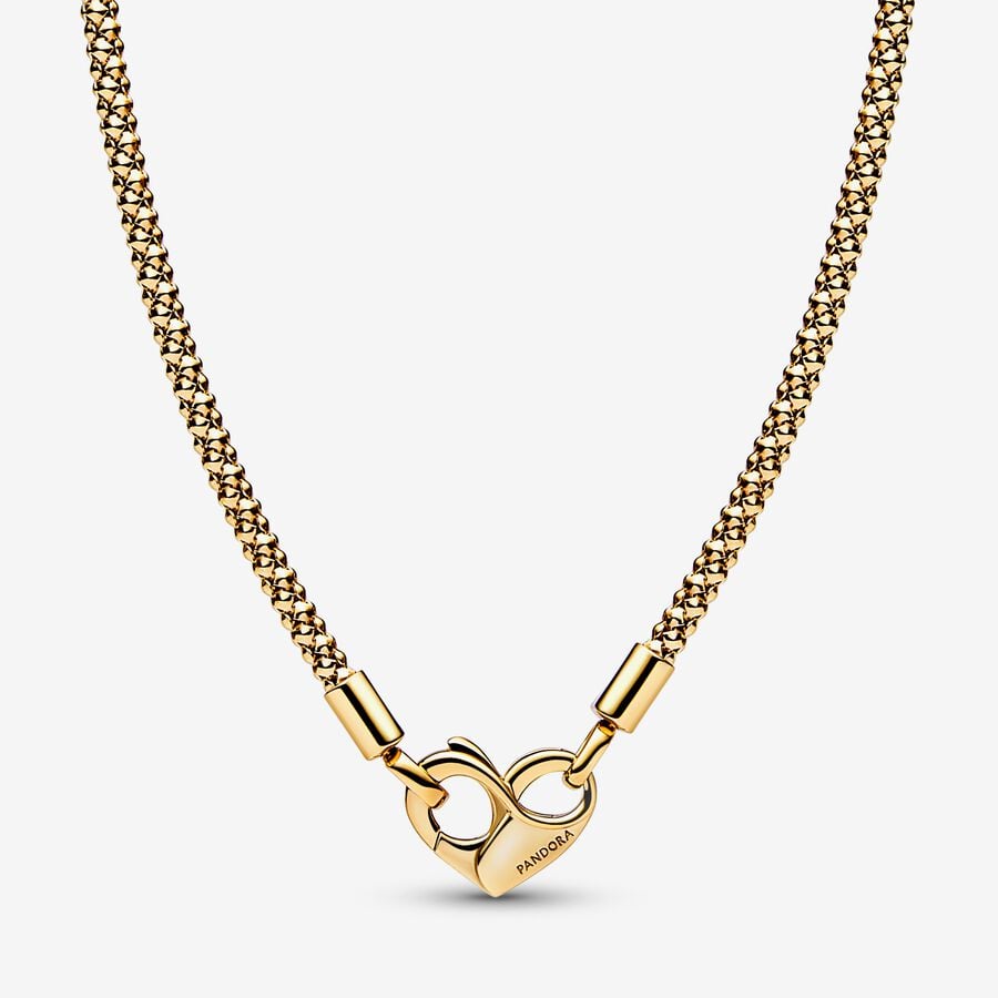 Collana Maglia Geometrica con Chiusura a Cuore - 362451C00-45 - Simmi Gioiellerie -Collane