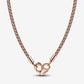Collana Maglia Geometrica con Chiusura a Cuore - 382451C00-45 - Simmi Gioiellerie -Collane