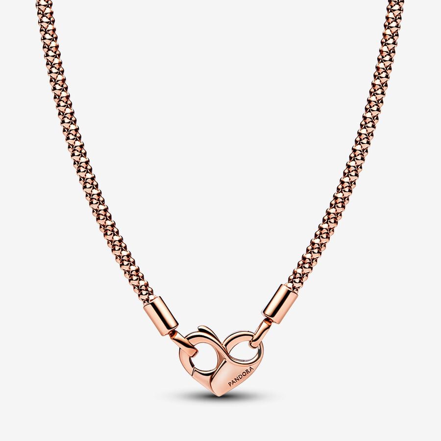 Collana Maglia Geometrica con Chiusura a Cuore - 382451C00-45 - Simmi Gioiellerie -Collane