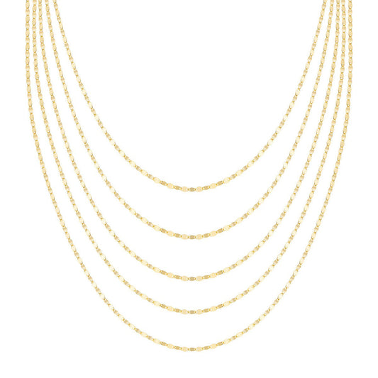 Collana Multifilo Piatta Dorata - CLMFSP5G - Simmi Gioiellerie -Collane