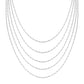 Collana Multifilo Piatta Rodio - CLMFSP5B - Simmi Gioiellerie -Collane