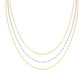 Collana Multifilo Piatta Rodio e Dorata - CLMFSP3BG - Simmi Gioiellerie -Collane