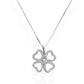 Collana Quadrifoglio Grande Zirconi - CLPBQUBZ - Simmi Gioiellerie -Collane