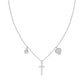 Collana Rodio Croce e Cuore Zirconato - CLCRCUBBZ - Simmi Gioiellerie -Collane