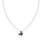 Collana Rosè Farfalla Zirconi Blu - CLBURBL - Simmi Gioiellerie -Collana