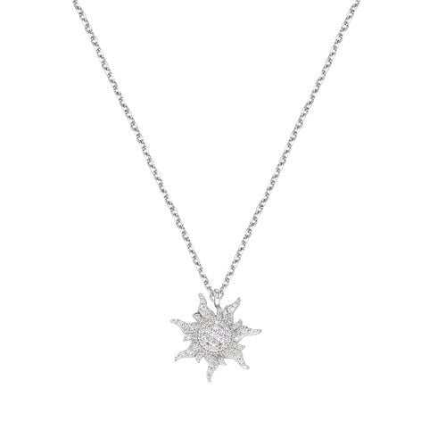 Collana Sole Pavè Rodio - CLSOLBBZ - Simmi Gioiellerie -Collane