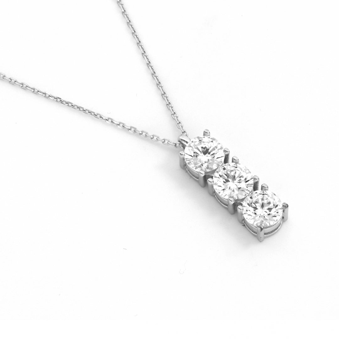 Collana Trilogy in argento bianco - Simmi Gioiellerie -Collane