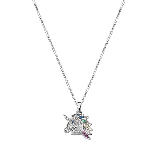 Collana Unicorno Zirconato Multicolor - CLPUNBMZ - Simmi Gioiellerie -Collane