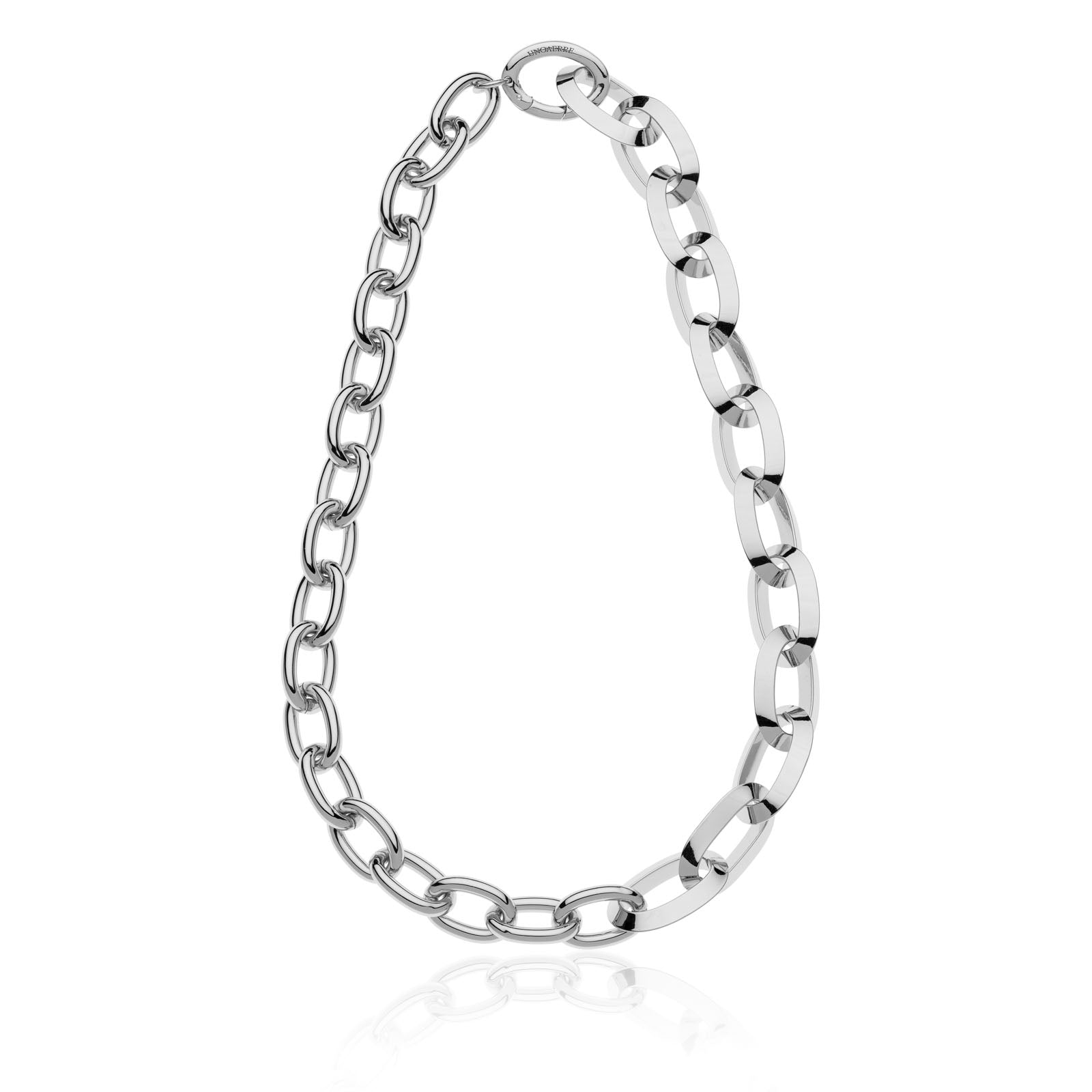 Collana Unoaerre con maglie ovali e triangolari - 2141 - Simmi Gioiellerie -Collane