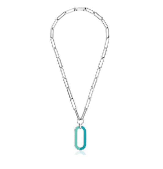 Collana Unoaerre con pendente smaltato azzurro - 2081 - Simmi Gioiellerie -Collane