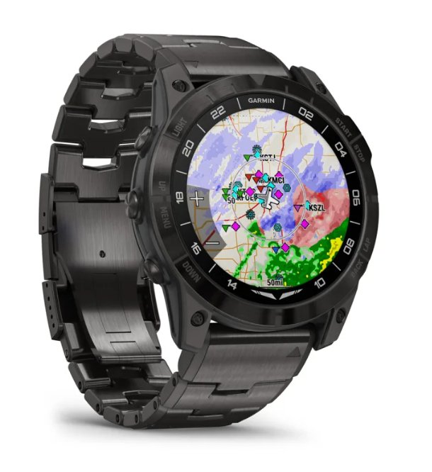 D2™ Mach 1 Pro Smartwatch Garmin con bracciale in titanio traspirante - 010-02804-81 - Simmi Gioiellerie -Orologi