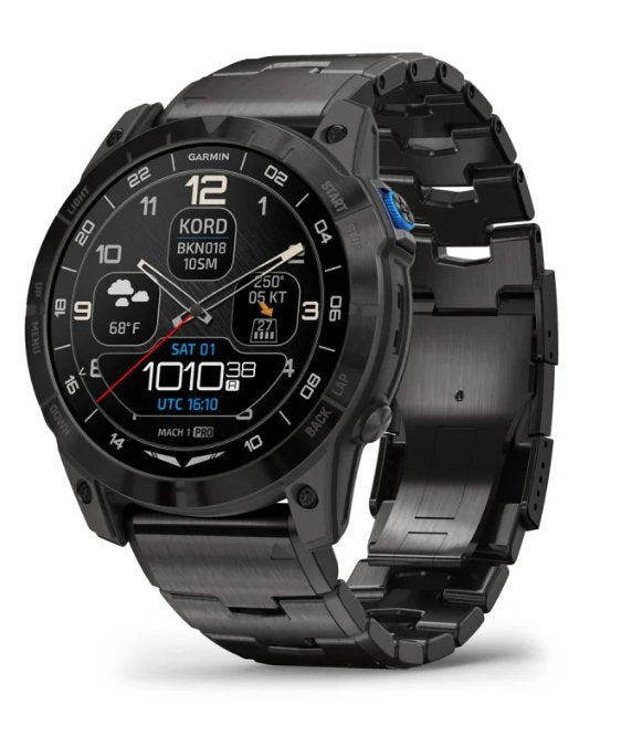 D2™ Mach 1 Pro Smartwatch Garmin con bracciale in titanio traspirante - 010-02804-81 - Simmi Gioiellerie -Orologi