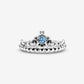 Disney, anello con tiara blu di Cenerentola - Simmi gioiellerie -Anelli