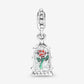 Disney, La Bella e la Bestia, Charm Pendente Rosa Incantata - 790024C01 - Simmi Gioiellerie -Charm
