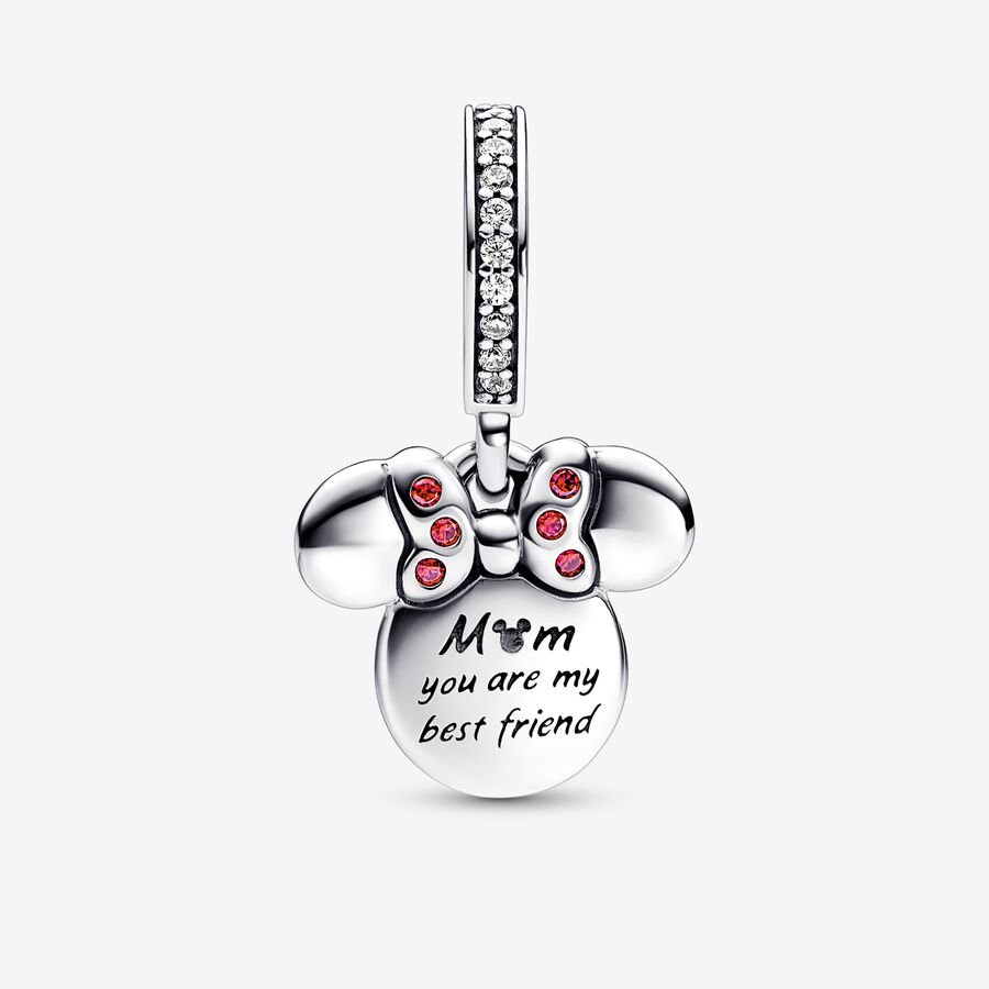 Disney, Minnie, Pendente "Mom you are my best friend" - 782615C01 - Simmi Gioiellerie -Charm