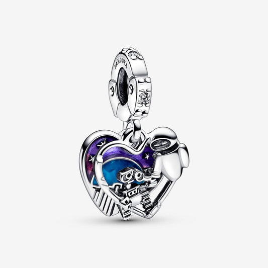 Disney, Wall-E, Pendente a Cuore Eve e Wall-E che si illumina al buio - 792518C01 - Simmi Gioiellerie -Charm