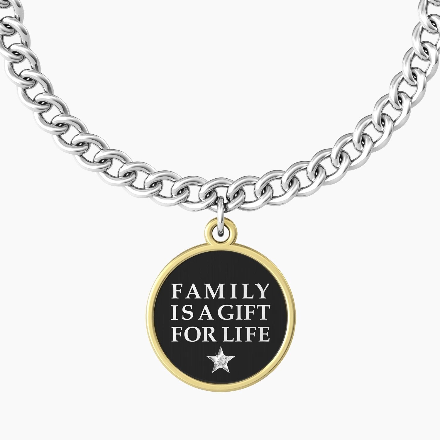 FAMILY IS A GIFT FOR LIFE Puoi crescere, cambiare, sbagliare, partire, ma la tua famiglia sarà sempre con te. Un dono che dura per sempre. - 731922 - Simmi Gioiellerie -Bracciali