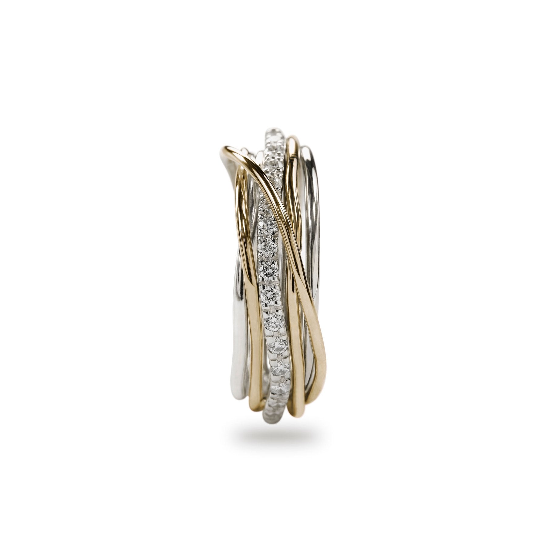 Filodellavita Classic 7 Fili in Oro Rosa / Oro Giallo 9kt Argento 925 e Diamanti Bianchi - Simmi Gioiellerie -Anelli