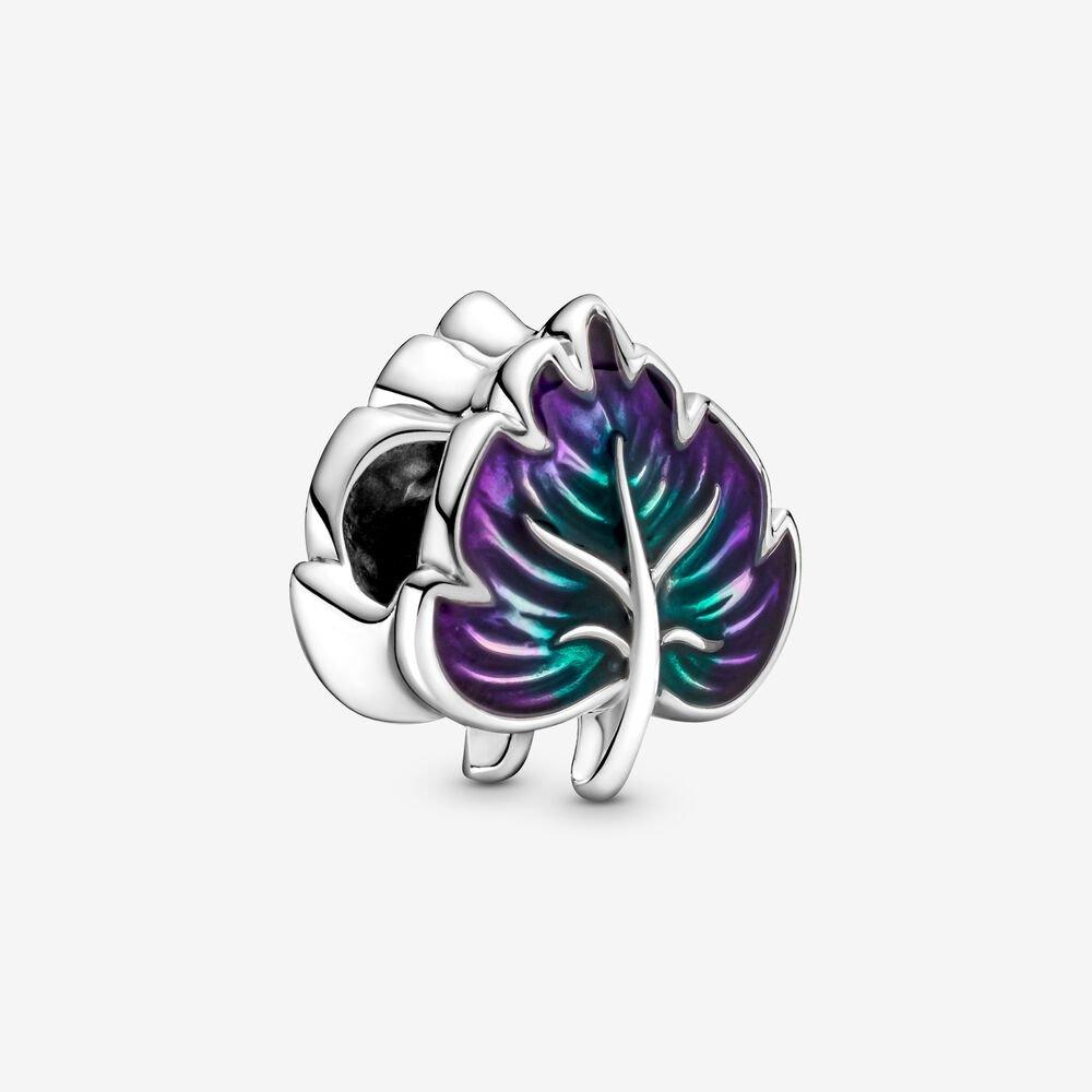 Foglia Verde e Viola - 799542C01 - Simmi Gioiellerie -Charm