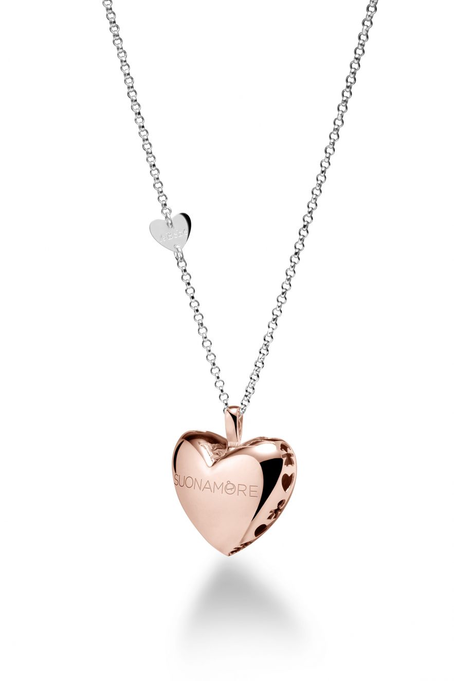 I CUORI ♡ CIONDOLO SUONAMORE ARGENTO PLACCATO ORO ROSA - SNM014 - Simmi Gioiellerie -Collane