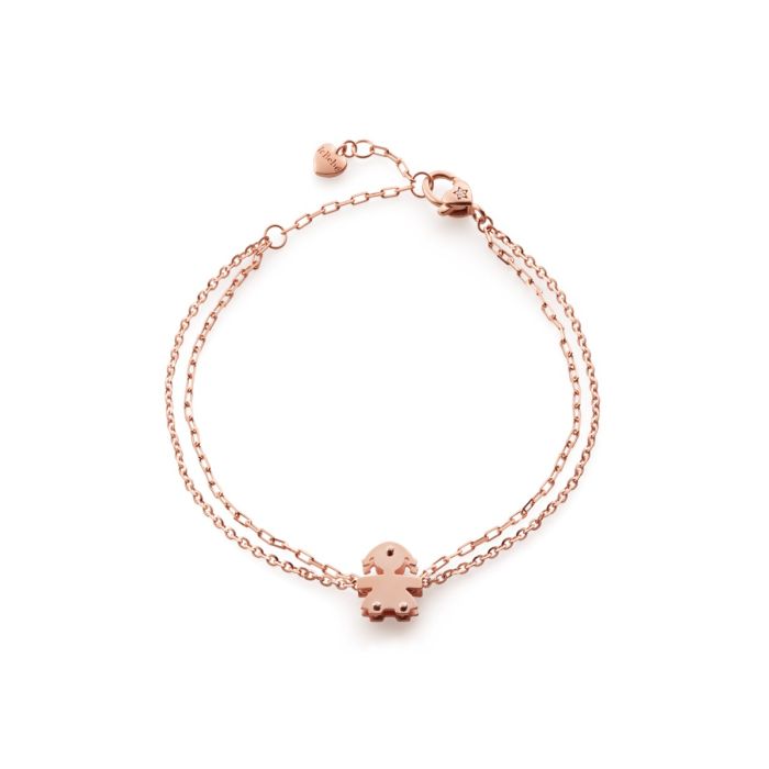 I MINI BRACCIALE BIMBA ORO ROSA E DIAMANTE - Simmi Gioiellerie -Bracciali