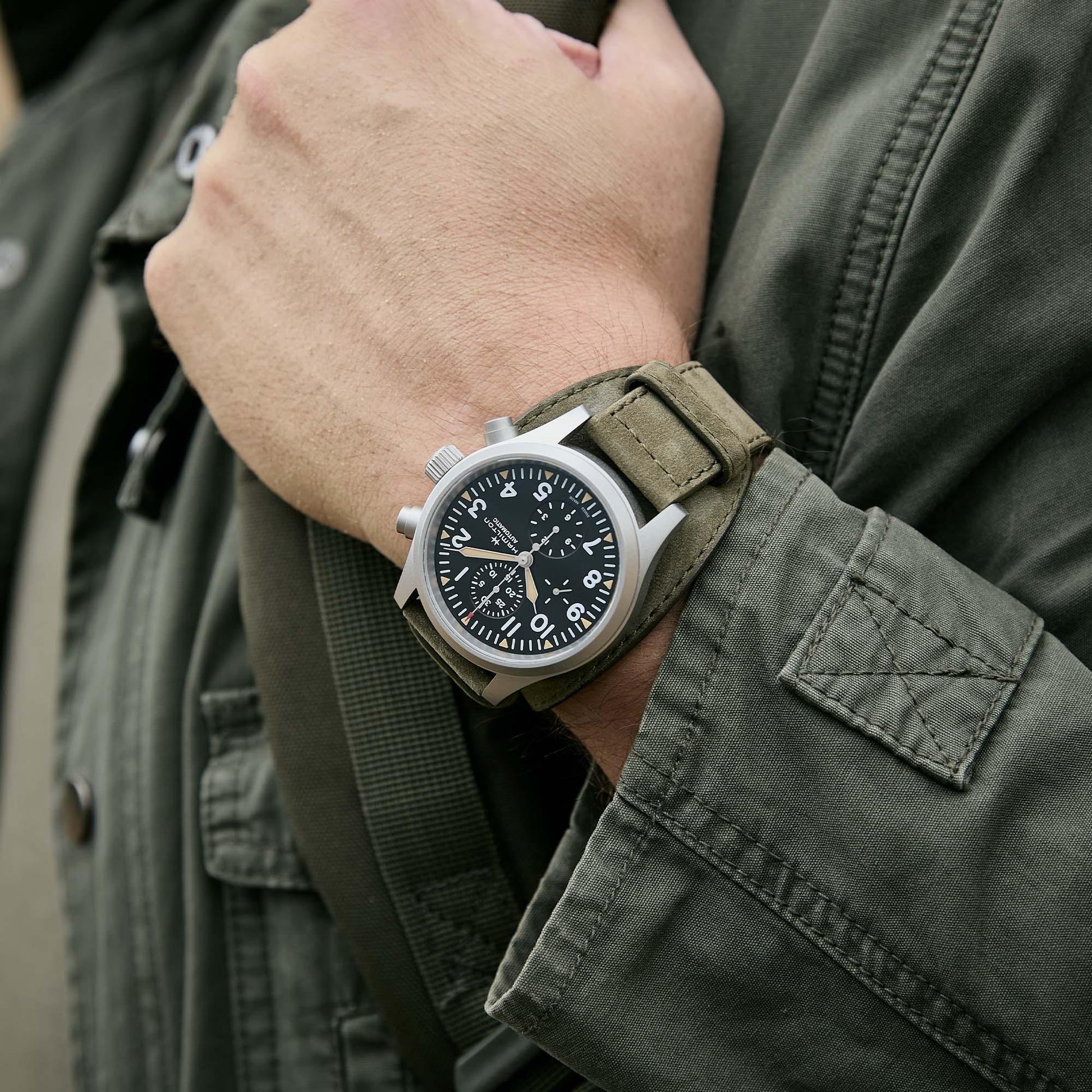 Khaki Field Auto Chrono Carica automatica | 44mm | H71706830 - Simmi Gioiellerie -Orologi