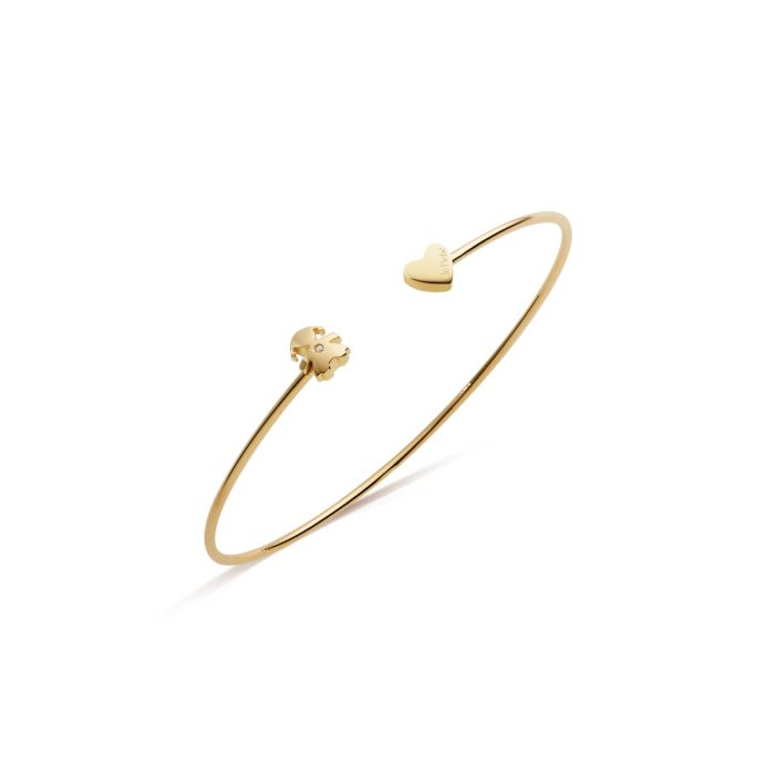 LES PETITS BRACCIALE BIMBA E CUORE ORO GIALLO E DIAMANTE - Simmi Gioiellerie -Bracciali