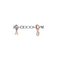 LOCK YOUR LOVE BRACCIALE ARGENTO E ORO ROSA - Simmi Gioiellerie -