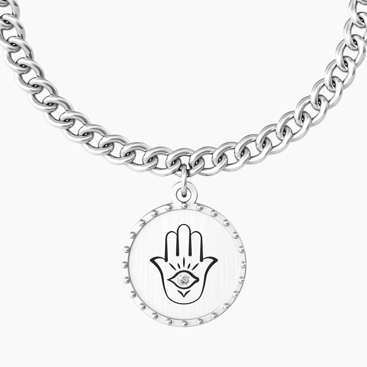 MANO DI FATIMA | GOOD FORTUNE Una mano contro ogni negatività, una mano per aiutarti a realizzare i tuoi sogni. Buona fortuna! - 731931 - Simmi Gioiellerie -Bracciali