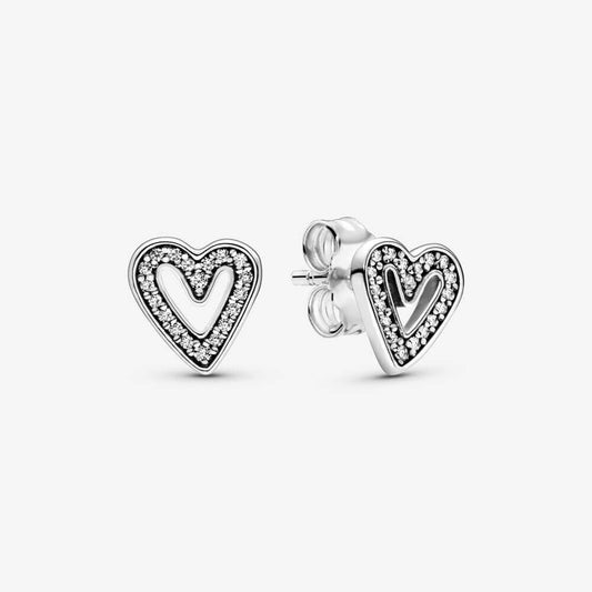 Orecchini a lobo con cuore scintillante - 298685C01 - Simmi gioiellerie -Orecchini