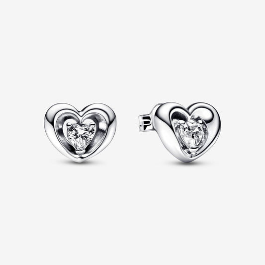 Orecchini a lobo Cuore Splendente con Pietra - 292500C01 - Simmi Gioiellerie -Orecchini