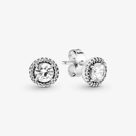 Orecchini a lobo pietra rotonda scintillante - 296272CZ - Simmi Gioiellerie -Charm