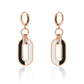 Orecchini in bronzo rosa Unoaerre con smalto bianco e nero - 2087 - Simmi Gioiellerie -Orecchini