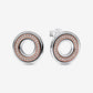 Orecchini Logo e Pavè Bicolore - 282780C01 - Simmi Gioiellerie -Orecchini